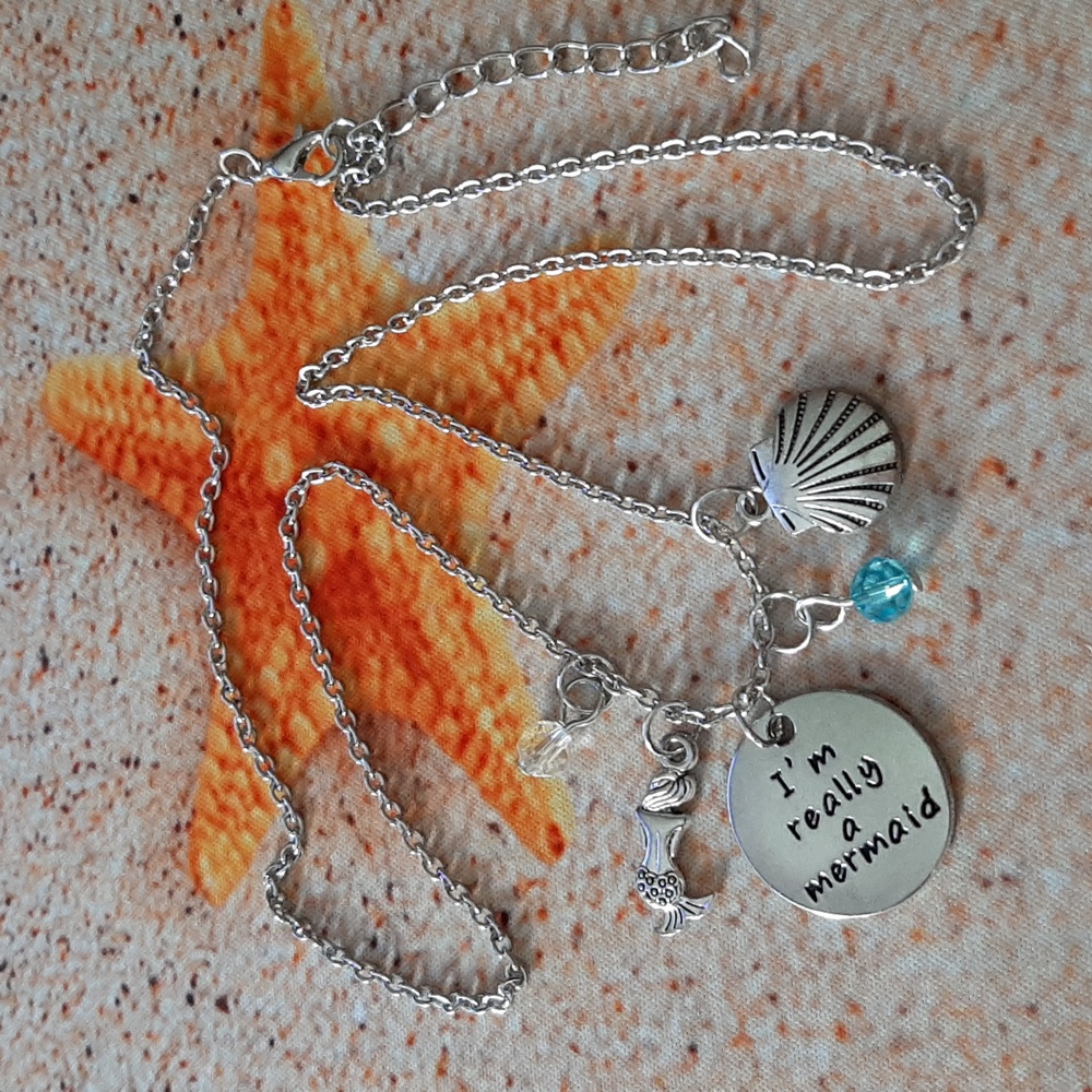 I'm really a mermaid Charm Necklace NWT